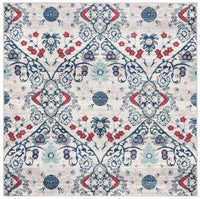 Safavieh Brentwood Bnt894M Navy / Grey Damask Area Rug