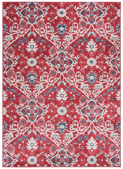 Safavieh Brentwood Bnt894R Red / Ivory Damask Area Rug