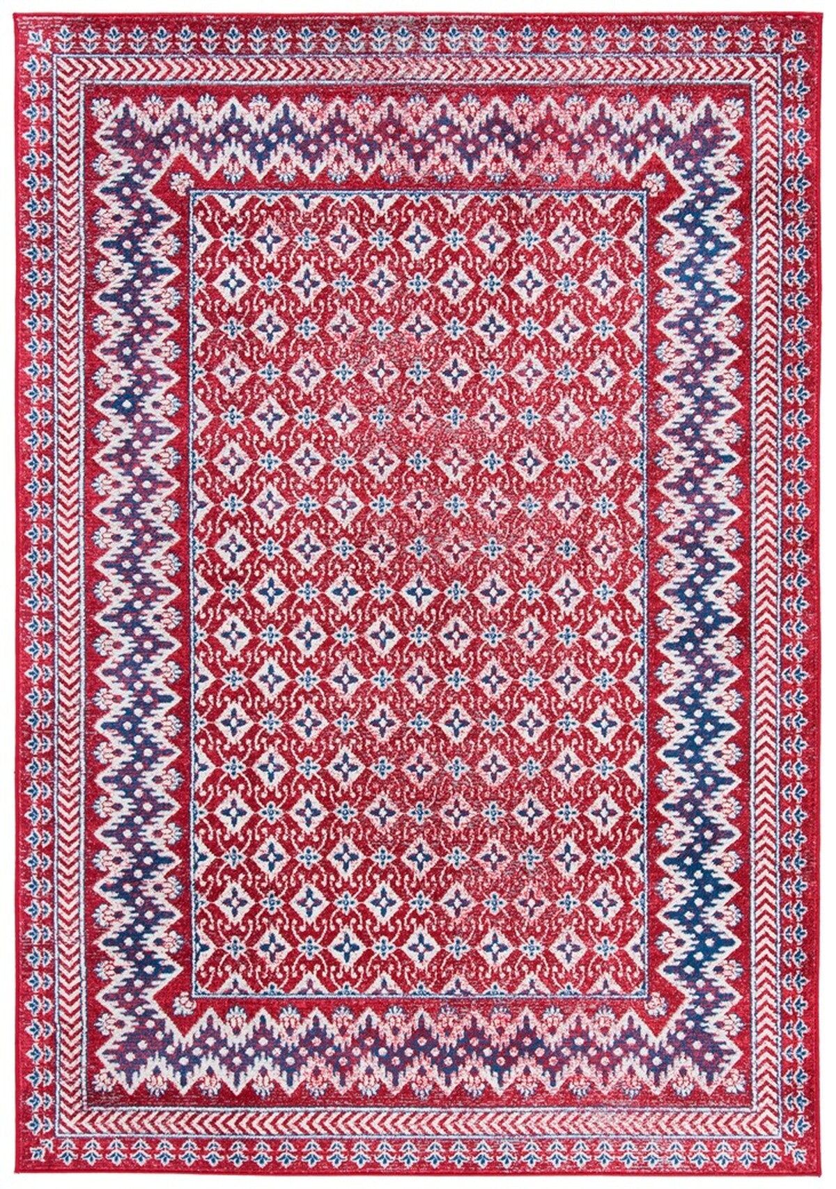 Safavieh Brentwood Bnt899Q Red/Ivory Area Rug