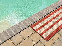 Colonial Mills Boat House Bt79 Rust Red / Red / Neutral Striped Area Rug