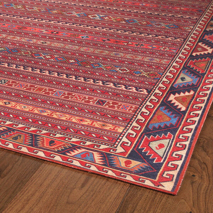 Kaleen Boho Patio Boh02-25 Red Area Rug