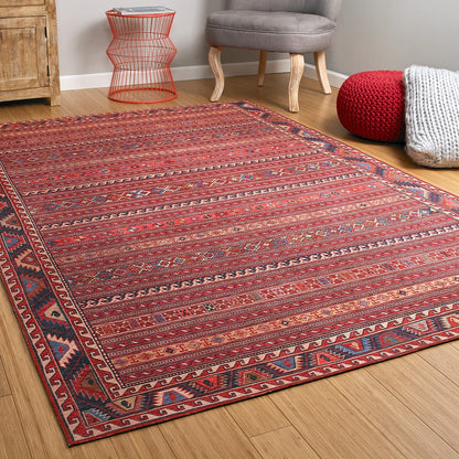 Kaleen Boho Patio Boh02-25 Red Area Rug