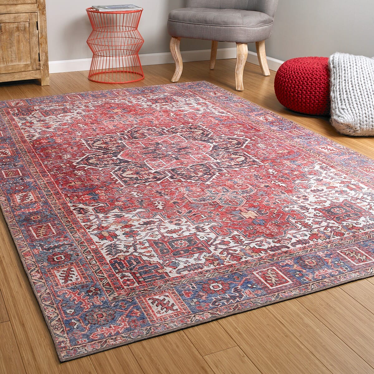 Kaleen Boho Patio Boh04-25 Red Area Rug