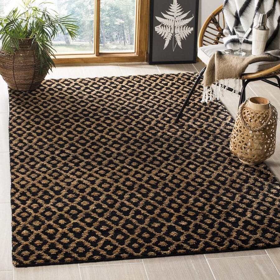 Safavieh Bohemian Boh315A Black / Gold Natural Fiber Area Rug