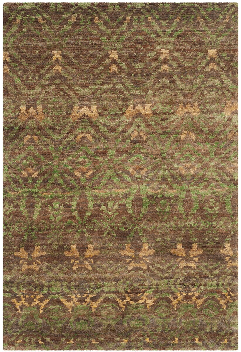 Safavieh Bohemian Boh623A Green / Brown Geometric Area Rug