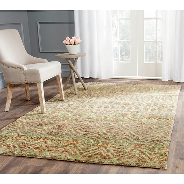 Safavieh Bohemian Boh623A Green / Brown Geometric Area Rug