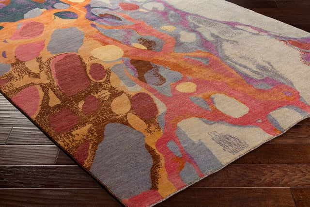 Surya Brought To Light Bol-4006 Dark Red, Rose, Light Gray, Navy Rugs.