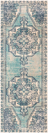 Surya Bohemian Bom-2301 Teal, Navy, Charcoal, Beige, Taupe Area Rug