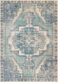 Surya Bohemian Bom-2301 Teal, Navy, Charcoal, Beige, Taupe Area Rug