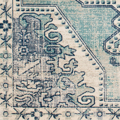 Surya Bohemian Bom-2301 Teal, Navy, Charcoal, Beige, Taupe Area Rug