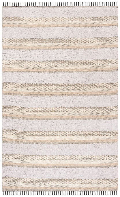 Safavieh Boston Bos101A Ivory / Beige Striped Area Rug