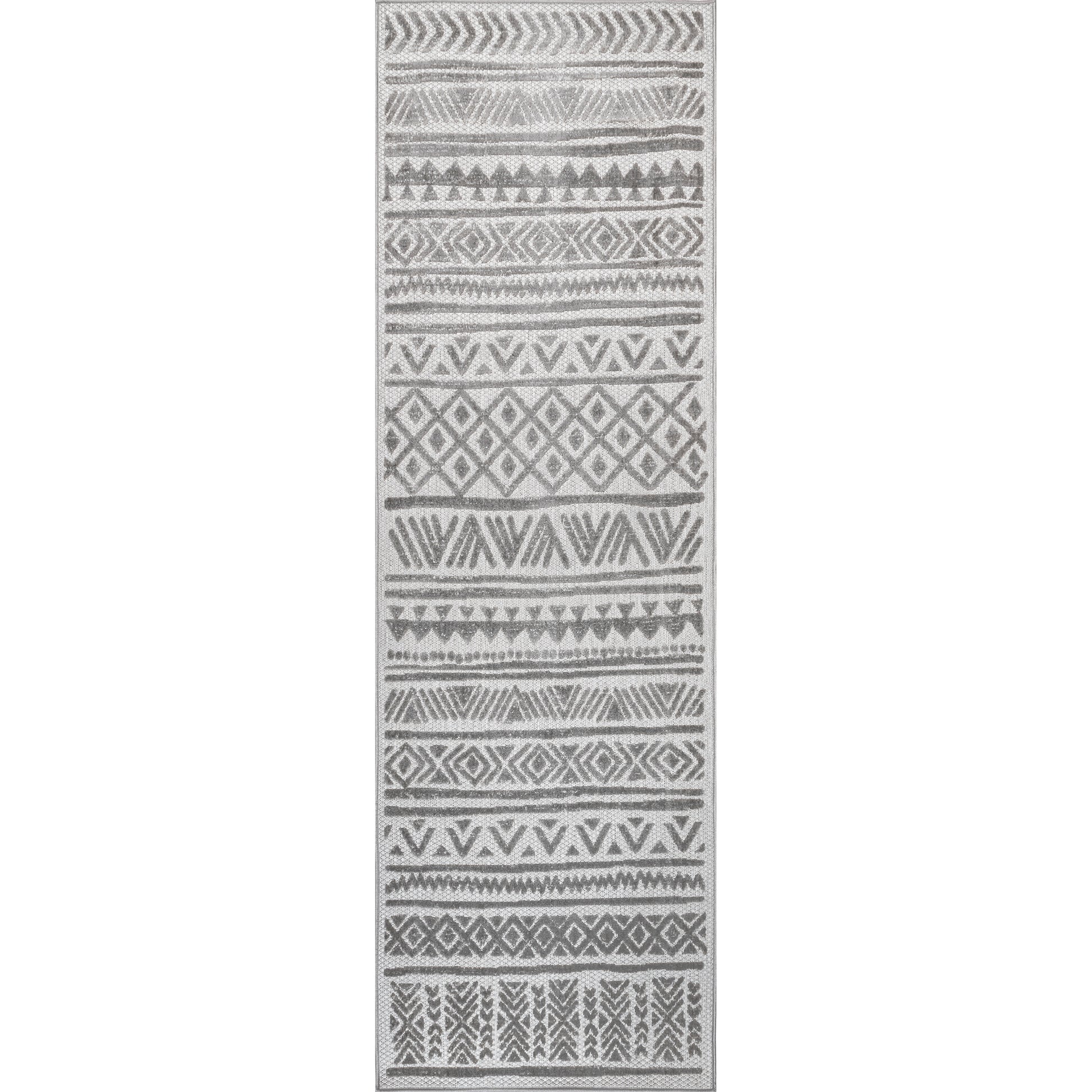 Nuloom Mikala Raised Tribal Nmi2637A Light Gray Area Rug