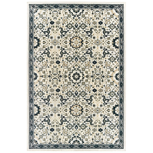 Oriental Weavers Sphinx Bowen 73J Ivory / Navy Area Rug