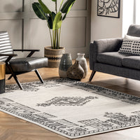 Nuloom Carey Global Inspired Motif Nca1726A Beige Area Rug