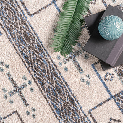 Nuloom Erika Transitional Tribal Ner1607A Gray Area Rug