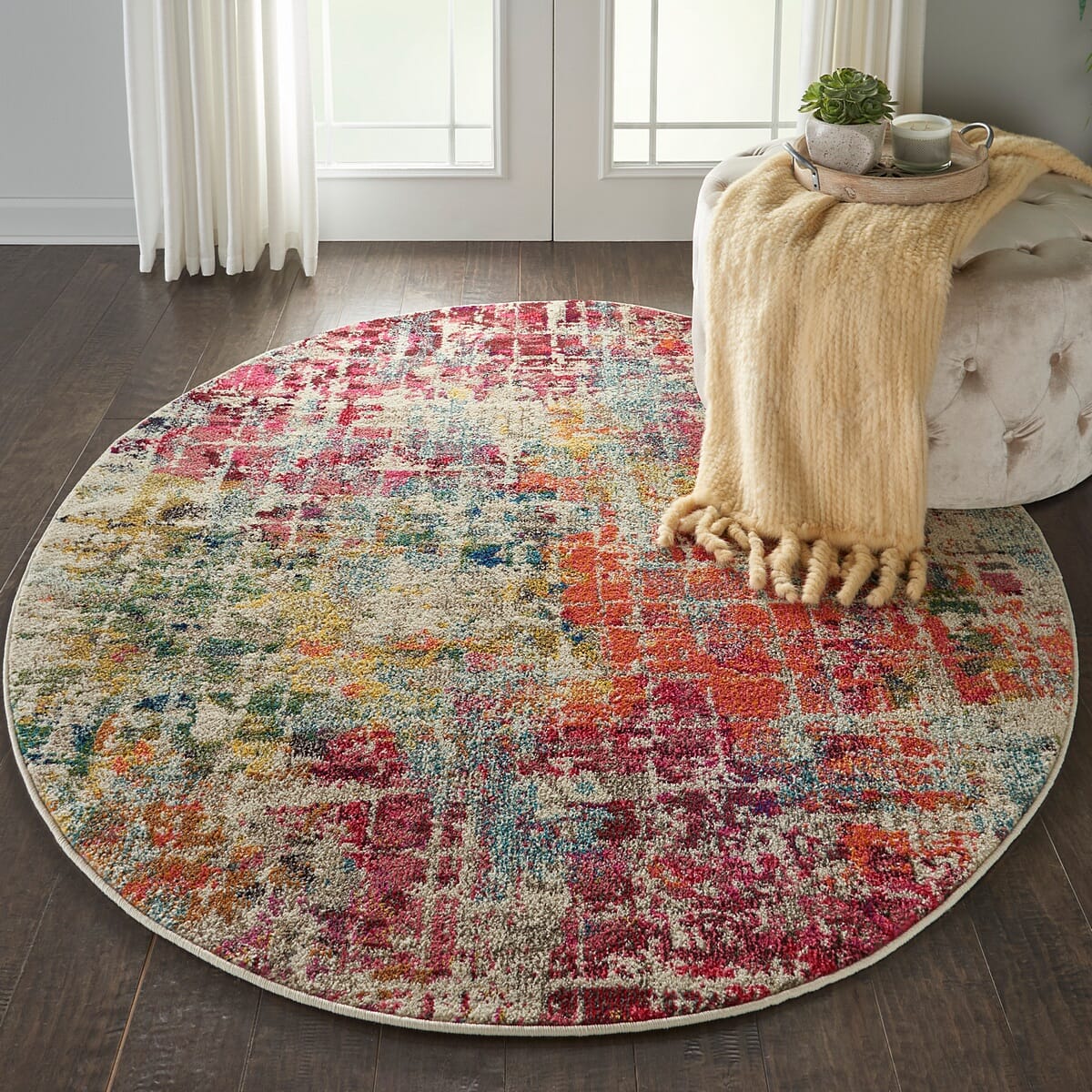 Nourison Celestial Ces13 Pink / Multicolor Area Rug