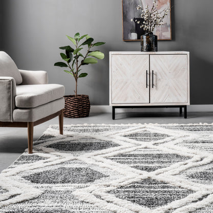 Nuloom Prissy Trellis Textured Npr2946A Gray Area Rug