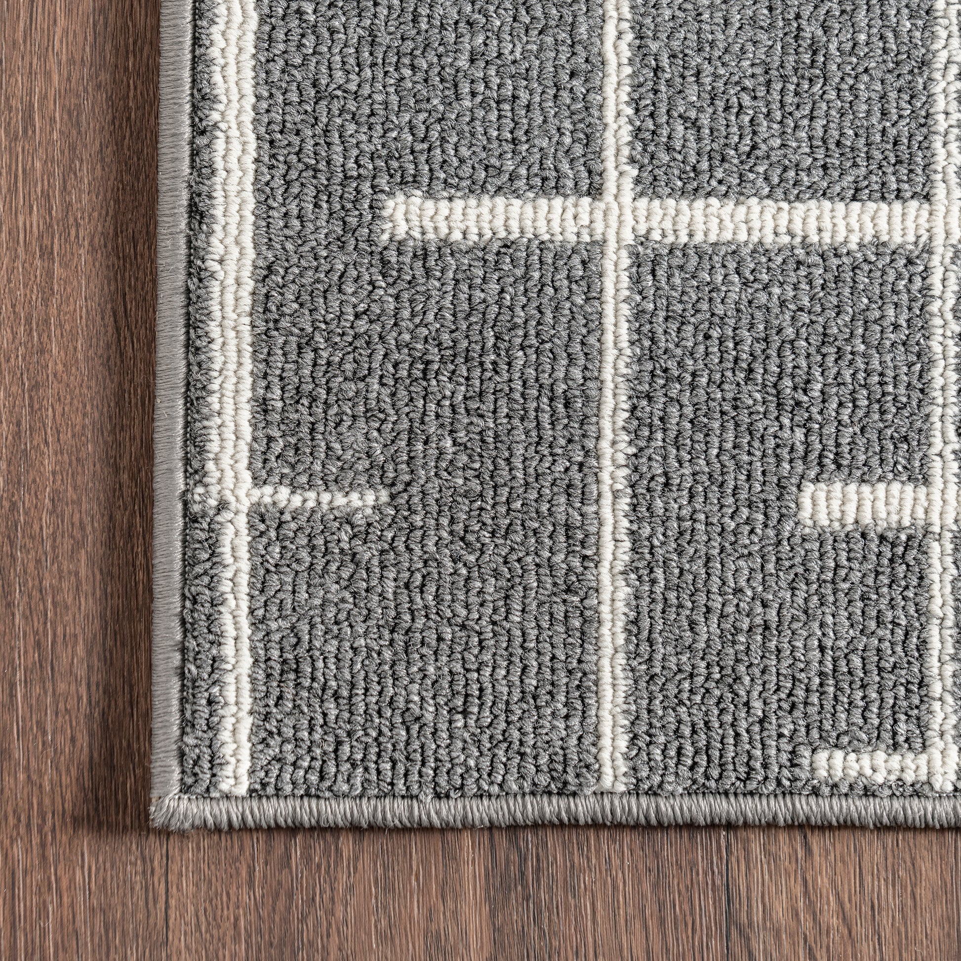 Nuloom Mimi Stitch Nmi1439A Gray Area Rug