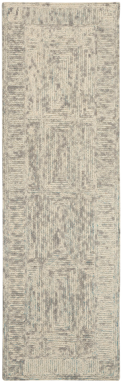 Nourison Colorado Clr04 Ivory/Grey/Teal Area Rug