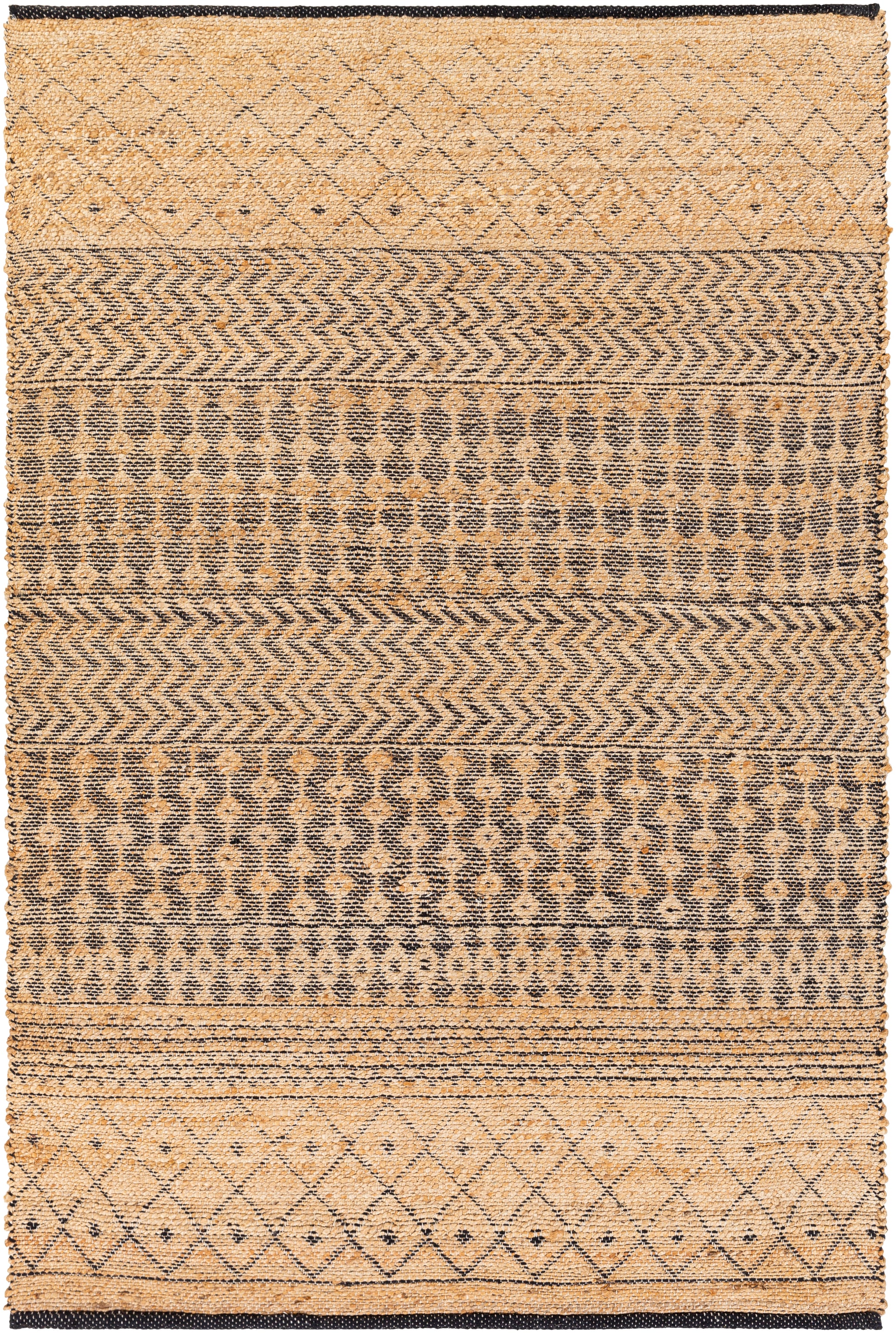 Surya Bryant Bra-2402 Wheat, Black Area Rug