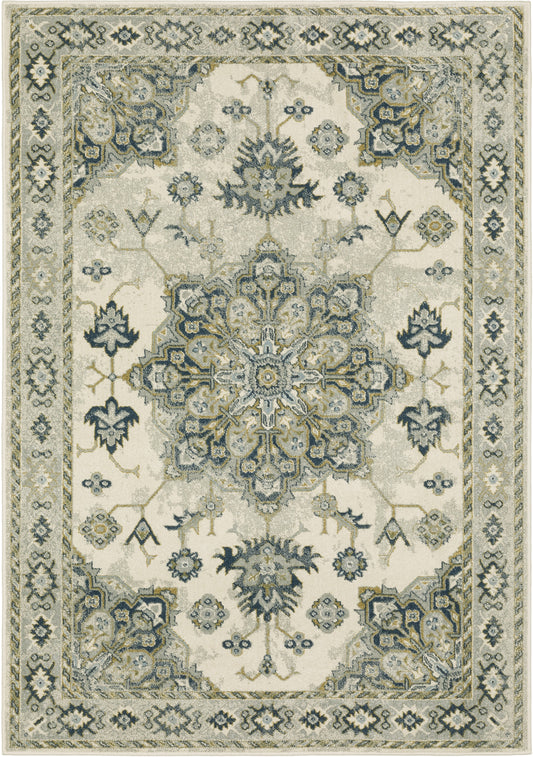 Oriental Weavers Sphinx Branson Br04B Ivory/ Blue Area Rug