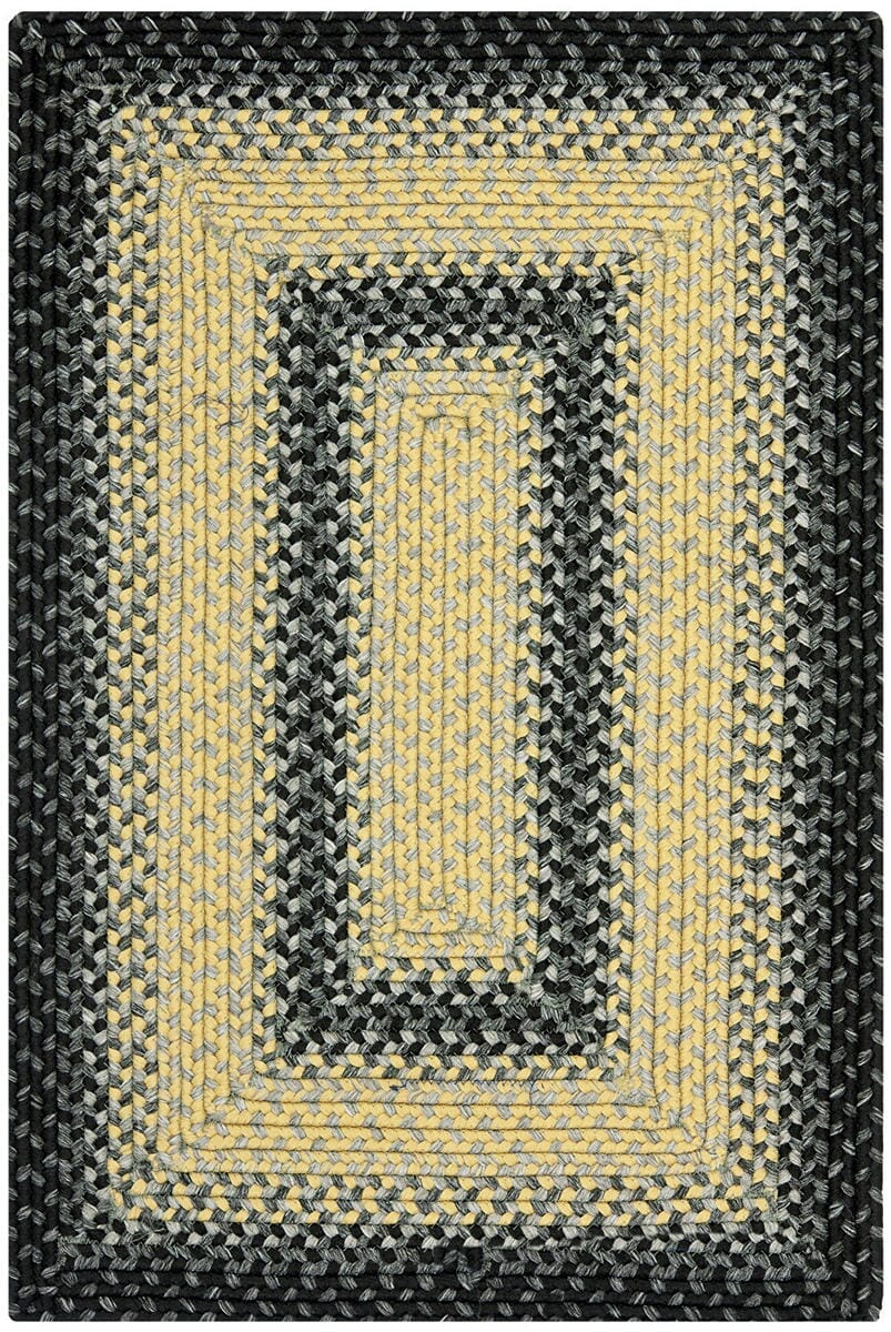 Safavieh Braided Brd311A Black / Grey Area Rug