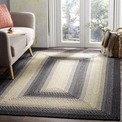 Safavieh Braided Brd311A Black / Grey Area Rug