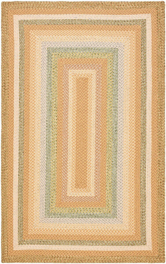 Safavieh Braided Brd314A Tan / Multi Area Rug