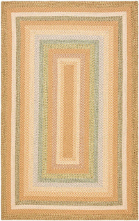 Safavieh Braided Brd314A Tan / Multi Area Rug