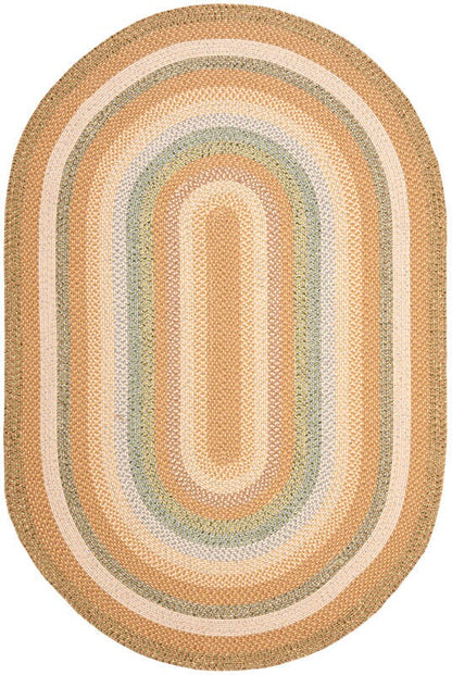 Safavieh Braided Brd314A Tan / Multi Area Rug