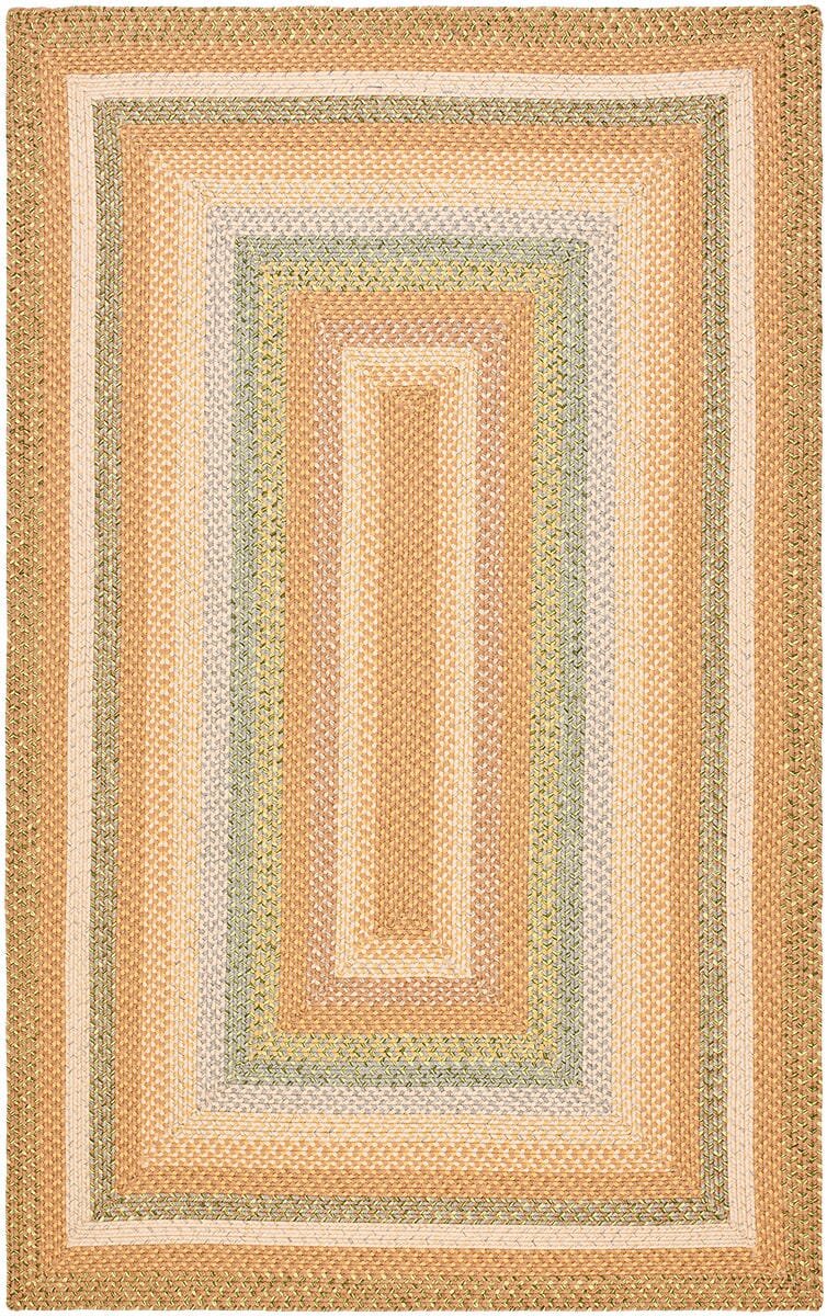 Safavieh Braided Brd314A Tan / Multi Area Rug