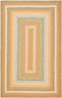 Safavieh Braided Brd314A Tan / Multi Area Rug