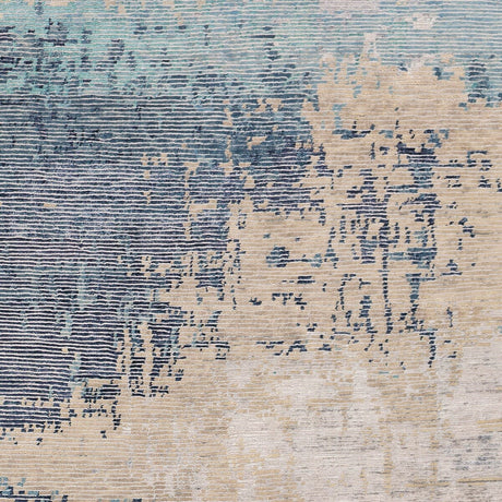 Surya Baranof Brf-1000 Aqua, Ivory, Tan, Charcoal, Teal Rugs.