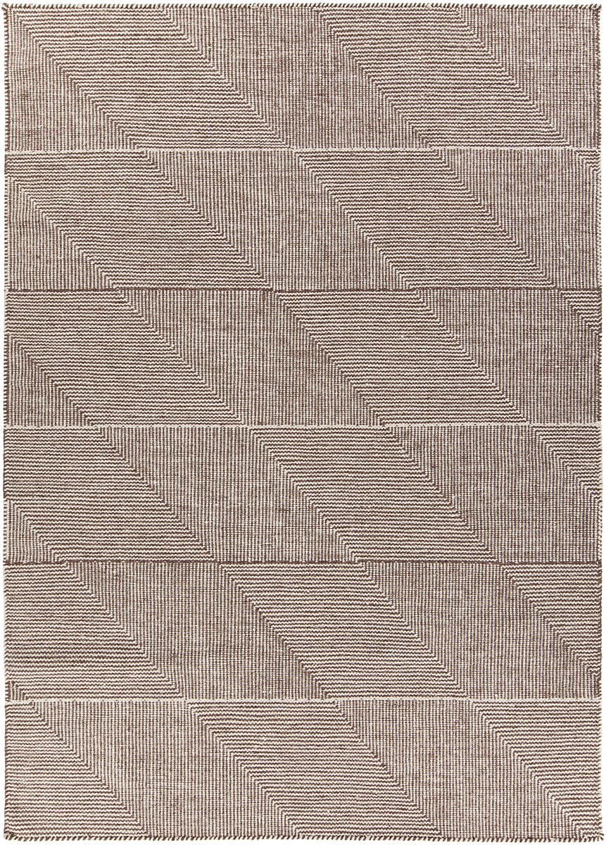 Chandra Bristol Bri35808 Brown / White Geometric Area Rug