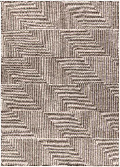 Chandra Bristol Bri35808 Brown / White Geometric Area Rug