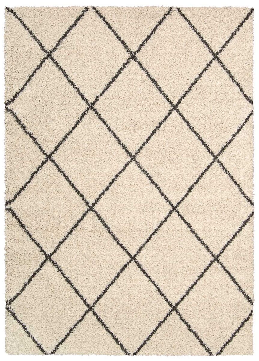 Nourison Brisbane Bri03 Ivory / Charcoal Geometric Area Rug