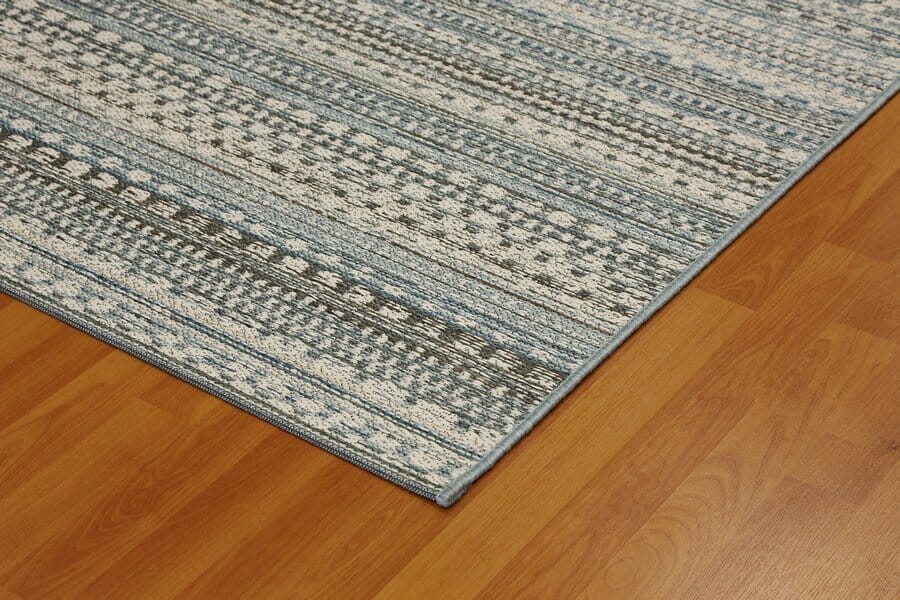 Dynamic Brighton 8570 Beige / Blue Striped Area Rug