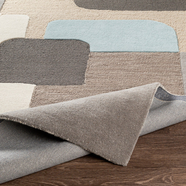 Surya Brooklyn Bro-2300 Bright Yellow, Taupe, Khaki, Charcoal Rugs.