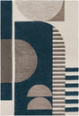 Surya Brooklyn Bro-2303 Teal, Khaki, Charcoal Rugs.