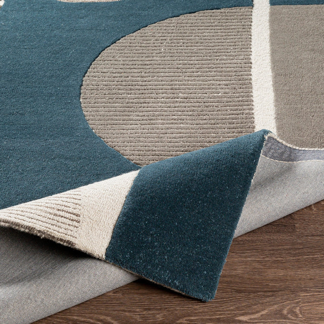 Surya Brooklyn Bro-2303 Teal, Khaki, Charcoal Rugs.