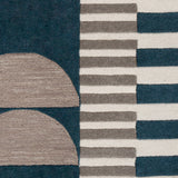 Surya Brooklyn Bro-2303 Teal, Khaki, Charcoal Rugs.