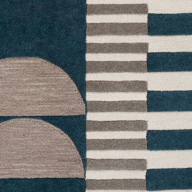 Surya Brooklyn Bro-2303 Teal, Khaki, Charcoal Rugs.