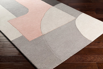 Surya Brooklyn Bro-2308 Pale Pink, Taupe, Charcoal, Khaki Area Rug