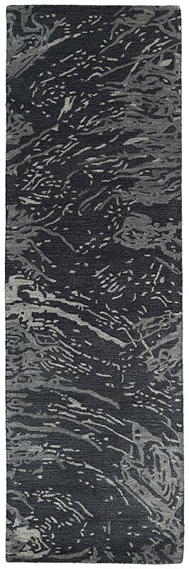 Kaleen Brushstrokes Brs01 Charcoal (38) Organic / Abstract Area Rug