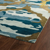 Kaleen Brushstrokes Brs02 Blue (17) Organic / Abstract Area Rug