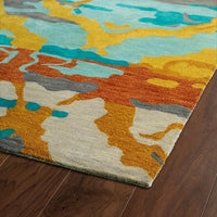 Kaleen Brushstrokes Brs02 Teal (91) Organic / Abstract Area Rug