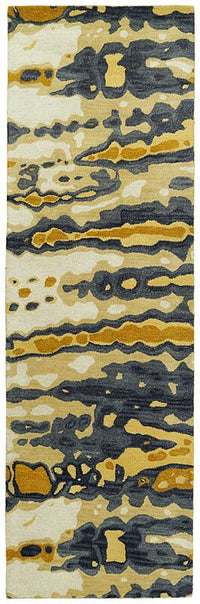 Kaleen Brushstrokes Brs03 Gold (05) Organic / Abstract Area Rug