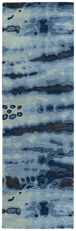 Kaleen Brushstrokes Brs03 Blue (17) Organic / Abstract Area Rug