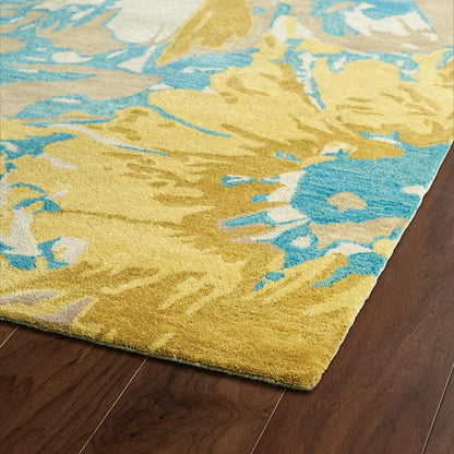 Kaleen Brushstrokes Brs06 Gold (05) Floral / Country Area Rug