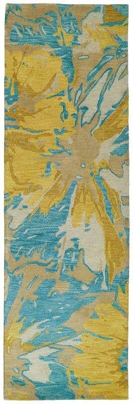 Kaleen Brushstrokes Brs06 Gold (05) Floral / Country Area Rug